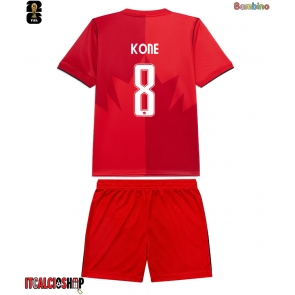 Canada Ismael Kone #8 Prima Maglia Bambino Mondiali 2026 Manica Corta (+ Pantaloni corti)